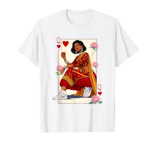 Bollywood Desi Girl Queen of Hearts Indian Desi India Girls T-Shirt