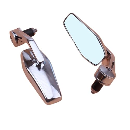 Rétroviseurs guidon moto haut de gamme en aluminium réglables avec verre bleu