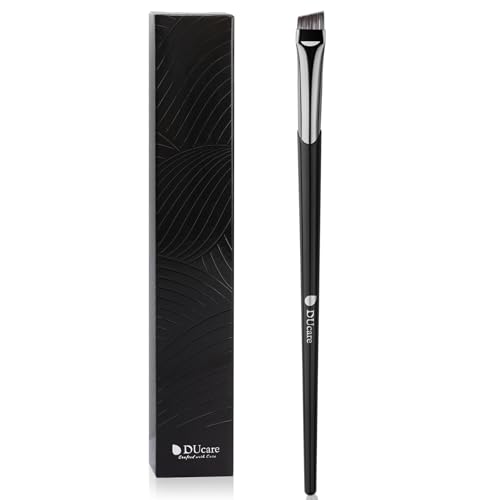 DUcare Angled Eyebrow Brush Precise Eye Brow for Shaping Definition, Ideal for Eyebrow, Eyeliner, Detail Work, Vegan