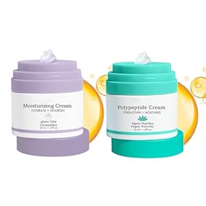 2 Stück Gesichtsfeuchtigkeitscreme Hautpflege – Feuchtigkeitsspendende Gesichtscreme für Frauen – Anti-Aging-Creme Gesichtspflege mit Ceramid & Polypeptid – Reduziert Trockenheit Rauheit Face Cream