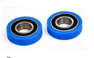 2pcs 20X50X12mm PU Polyurethane Rubber Bearing Pinch Roller Pulley Machine Wheel Inner Diameter: 20mm; Outer Diameter: 50mm; Width: 12mm