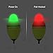 PATIKIL 1.4oz Lighted Fishing Slip Bobbers, 3 Pack EVA Green Red LED Light Up Fishing Float for Night Fishing, Yellow