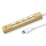 電源タップ 延長コード 2m USB付き USB充電 木目調 AC コンセント 4個口 4口 USB-A×2 USB2ポート 3.4A 個別スイッチ 雷ガード スイングプラグ ほこり防止シャッター テーブルタップ 壁掛け フック穴 木目 ブラウン インテリア おしゃれ OAタップ USB STYLED DTP4UA2LB-2