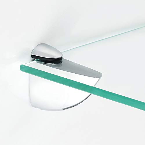 Alise 2 Pcs Adjustable Brackets Board/Glass Floating Shelf Brackets Wall Mount Shelves Support Holder Accessories,Bl007C-2P Polished Chrome #TOP2