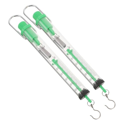 MUCKLILY Portable Spring Scale 2 Pack 25n/2500g Cylinder Dynamometer Spring Balance Hanging Scale Lab Equipment Physics Random