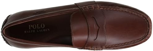 POLO RALPH LAUREN Men's Reynold Driving Style Loafer, deep Saddle tan, 14 D US | Image 5