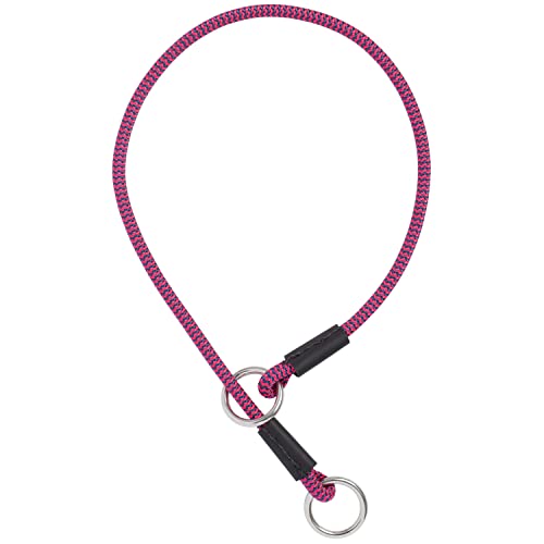 Collerette en corde de 15,4 x 66 cm collier bicolore framboise et bleu marine