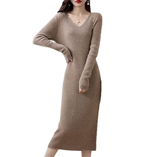 Robe en tricot pour femme en pure laine idéale pour vos sorties d'hiver en ville