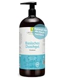 GREENDOOR Basisches Duschgel Eisenkraut 500 ml I Natürlich basische Körperpflege mit pH 8,5 I Ohne SLS & Konservierungsstoffe I Vegane Naturkosmetik aus Bio-Olivenöl & Bio-Kokosöl