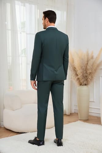 2 Piece Men Suits Solid Double Breasted Slim Fit Formal Suit for Man Business Wedding Prom Suit Set3