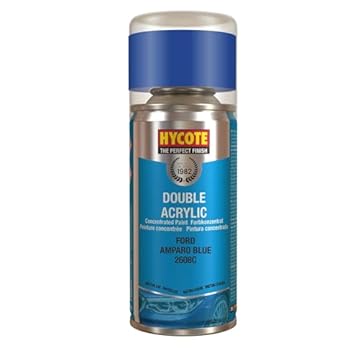 Hycote Double Acrylic Aerosol Car Spray Paint, Ford - Amparo Blue, 150 ml