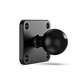 3. La bola está montada en ángulo recto sobre una base cuadrada de 2" x 1,7" y compatible con brazos de montaje RAM Mount de 1" / 25 mm