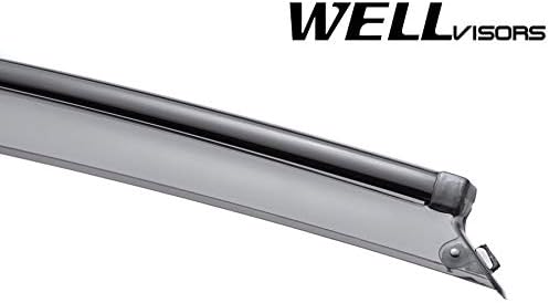 WellVisors Window Visors Wind Deflectors Compatible with Mercedes-Benz 2010-2016 E-Class Sedan W212 with Black Trim Rain Guards 3-847MB015