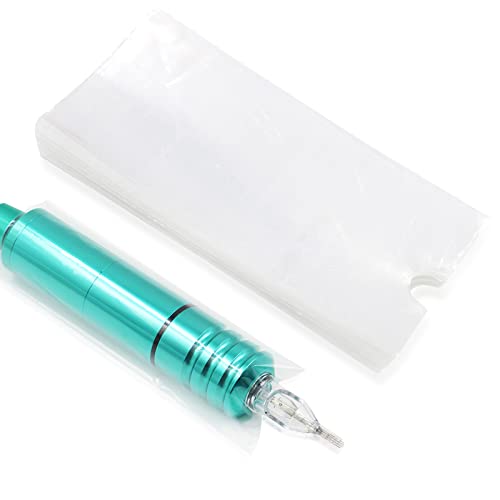 Tattoo Pen Bags, Tazay 200Pcs Tattoo Machine Pen Covers White Disposable Cartridge Tattoo Machine Pen Sleeves for Tattooing Protect Cartridge Tattoo Machine Pen Grips Cleaning Tattoo Supplies