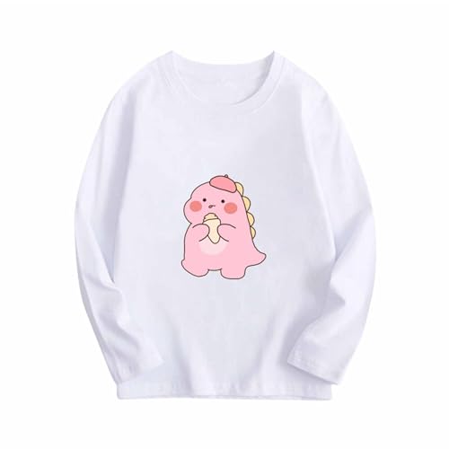 Girls Graphic Sweatshirts Cute Funny Kawaii Dinosaur Print Pullover Long Sleeve Crewneck Teengirls Cotton Sweaters