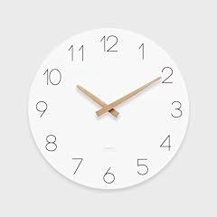mooas Flatwood Wall Clock (Wood Mini), 9 . 8 " Silent Non Ticking Sweep Movement Decorative Battery photo mooas Flatwood Wall Clock (Wood Mini), 9 . 8 " Silent Non Ticking Sweep Movement Decorative Battery