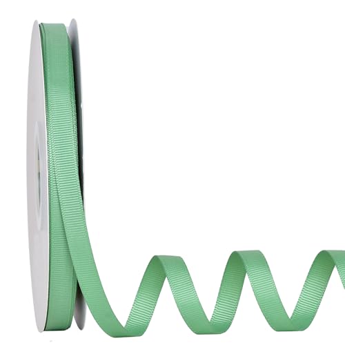 Ribest Sage Green Grosgrain Ribbon, 3/8 Inch Continuous 50 Yards
