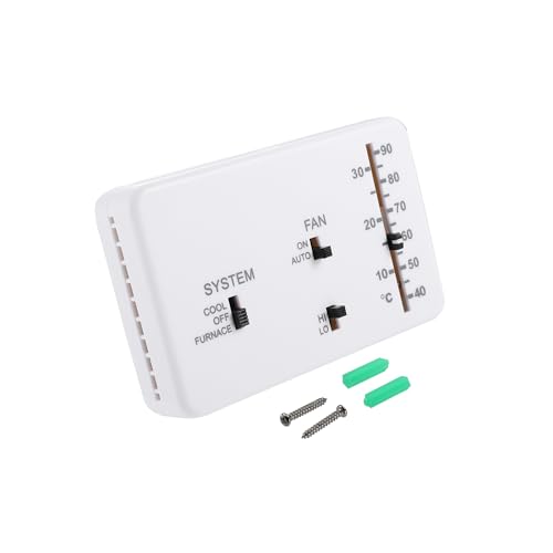 RATCHROLL RV Analog Control Heating/Cooling Thermostat Kit for Campers Motorhome/for Duo-Therm Thermostat RV Analog Control / 40-90°F Temp on A/C and Furnace / 1 Set Replacement Car Parts