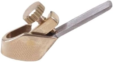 Yinfente Brass Luthier Plane Woodworking Tool Flat Bottom/Convex Bottom High-speed Steel Blade Violin/Viola/Cello Thumb Planer Durable (Convex bottom)