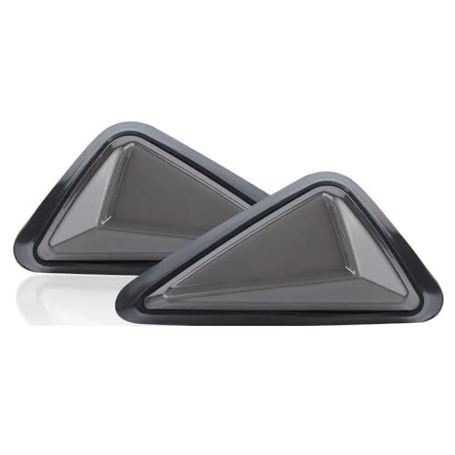 Clignotants moto encastrés triangle 12V fumés avec feu de position DRL - 2 pièces