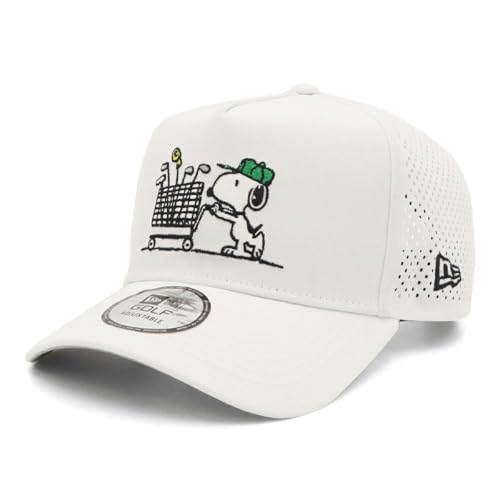 ニューエラ newera ゴルフ キャップ 9FORTY A-Frame On Par 14676920 NER36G0636 ホワイト 白 シロ ピーナッツ スヌーピー PEANUTS Laser Perforated コラボ ONSPOTZ別注 メンズ レディース 帽子 キュウフォーティー aフレーム 940にゅーえら深め お出かけ紫外線カット 流行トレンドデザイン 機能性ぼうし フクウェアのサムネイル