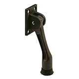 Prime-Line J 4538 Door Stop, Drop Down, 4 Hole, Bronze Finish Heavy Duty, Diecast (Single Pack)