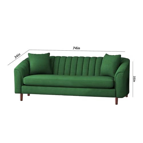 Image of Doraldo 3 + 2 Seater Sofa Set for Living Room (Green) Premium Fabric Sofa