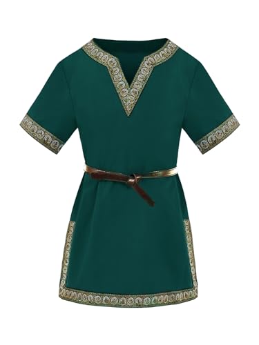 Haloumoning Boys' Medieval Tunic, Children's Cosplay T-Shirt