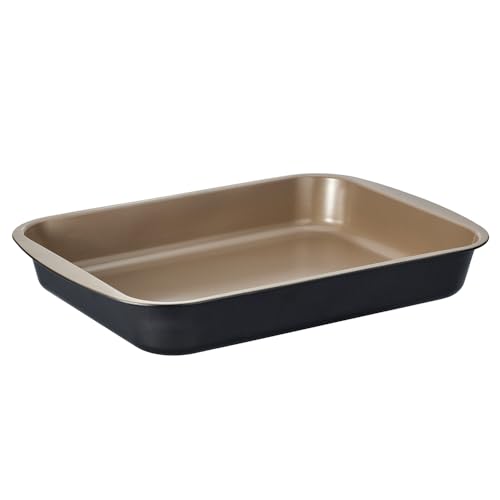 Stanley Rogers Ceramabake - Sartén para asar 33 x 23 x 5,5 cm - Bandeja de horno de cerámica antiadherente saludable, hornear sin PFAS, PTFE, PFOS, PFOA, cadmio ni plomo. Ideal para verduras y asados
