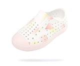 Native Shoes Girl's Jefferson Print (Toddler/Little Kid) Shell White/Milk Pink/Boxfish Blob 7 Toddler M