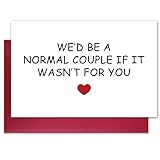 Funny Love You Card, Cute Anniversary Card for Husband Wife Boyfriend, Birthday Card for Couple