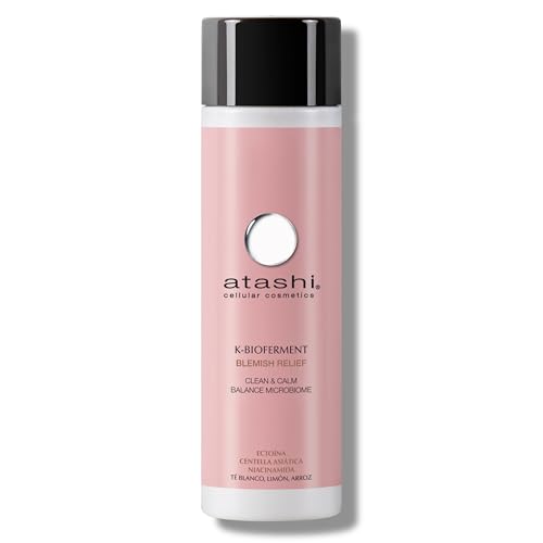 Atashi | Blemish Relief Limpiador Facial Calmante para Pieles Sensibles | Regenera, Hidrata y Protege contra Factores Externos | Con Ectoínas, Centella Asiática y Niacinamida | 250 ml