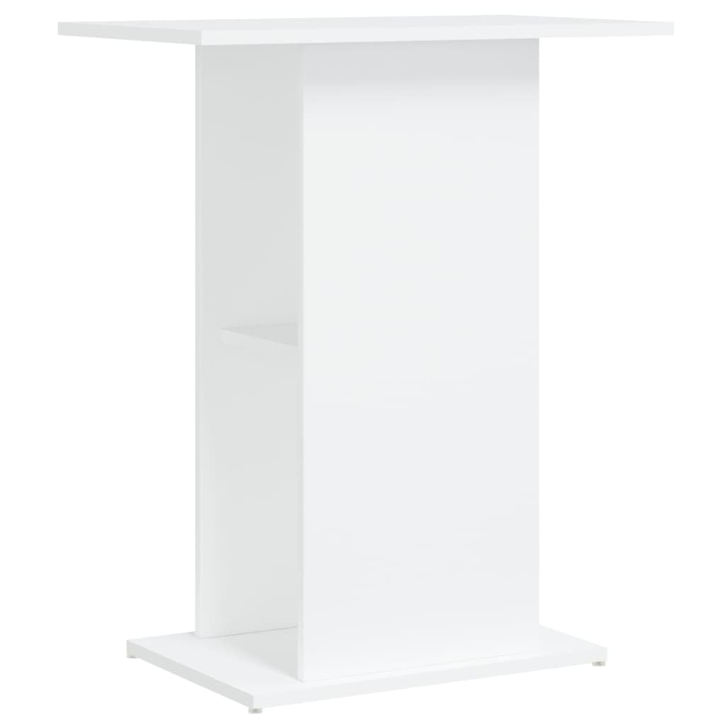 vidaXL Aquarium Stand - Supportive and Stable - Ample Storage - Stylish Design - Durable Engineered Wood - White - 60.5x36x72.5 cm