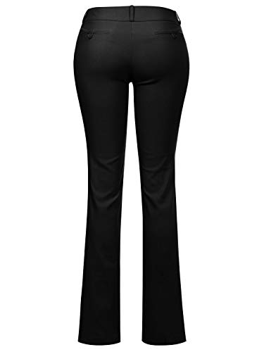 Design by Olivia Women's High Waist Comfy Stretchy Bootcut Trouser Pants3