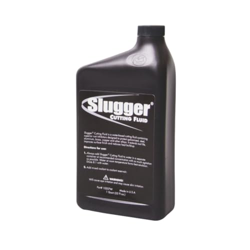 Slugger by Fein Cutting Fluid for Galvanized, Steel, Aluminum, Brass, Copper & Alloys - Extends Cutter Life, Reduces Heat and Friction, Water-Based, 1 Quart - 32132032980