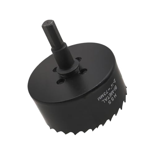 Image of 2-7 /8 Inch 73mm Hole Saw Hole Cutter with Shank Drill Bit Adapter for Drilling Hole in Thin Metal Plastic and Wood