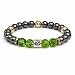 Zodiac Bracelet, Birthstone Bracelet, Peridot Hematite Grounding Mala Gemstone Bracelet, Prosperity Men Bracelet,