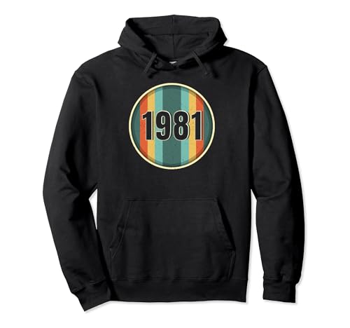 Camisetas vintage de cumpleaños de 1981 para mujer, divertidas camisetas de cumpleaños de 1981 Sudadera con Capucha