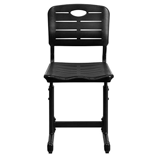 Flash Furniture Adjustable Height Black Student Chair With Black Pedestal Frame #TOP6