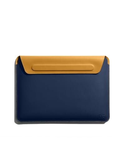 Image of DailyObjects Space Blue-Mustard SnapOn Envelope Sleeve For Macbook Pro 35.56cm (14 inch)