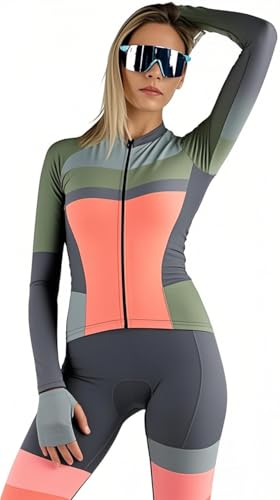 Combinaison cyclisme femme à manches longues de haute qualité avec rembourrage gel confortable
