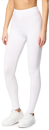 Merry Style Leggins Largos Mallas Deportivas Mujer MS10-198 (Blanco, M)