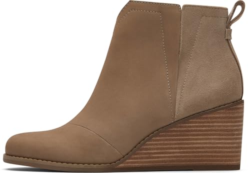 TOMS Women's Clare Ankle Boot, Dune Nubuck Leather/Suede, 3 UK
