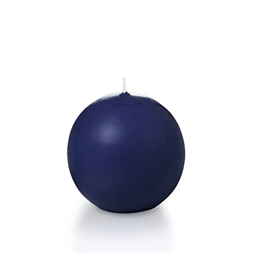 2.8' Navy Blue Sphere/Ball Candles - 3 per pack