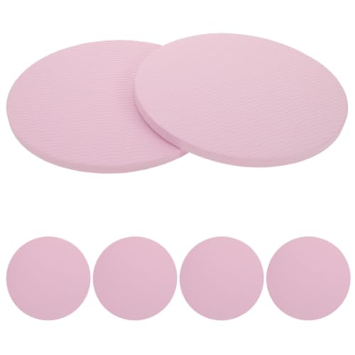 6 Pièces Tapis de Yoga Rond Tpe Rose pour Saut à Corde