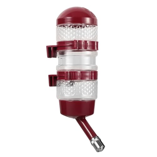 OSOLADY 犬猫用ケージ取付けウォーターディスペンサー 自動給水器 転倒防止漏れ防止 ペットボトル対応 簡単設置清掃可能 衛生的な重力式給