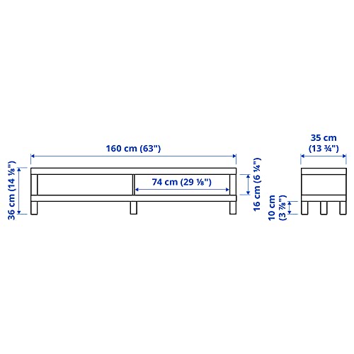 Meuble TV ProTuning LACK bicolore bas avec niches pour décodeur - 7