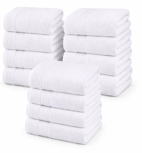 Utopia Towels 12 Pack Bath Towels Set, 27 x 54 in, 100% Ring Spun Cotton