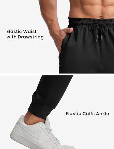 TBMPOY Men's Sweatpants with Zipper Pockets Lightweight Joggers Slim Fit Athletic Pants for Track Running Workout4