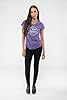 Foo Fighters T Shirt Text Band Logo Official Womens Skinny Fit Purple M #3